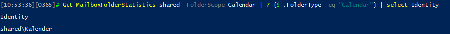 Office 365 Permission Inventory: Calendar permissions 2 PowerShell example