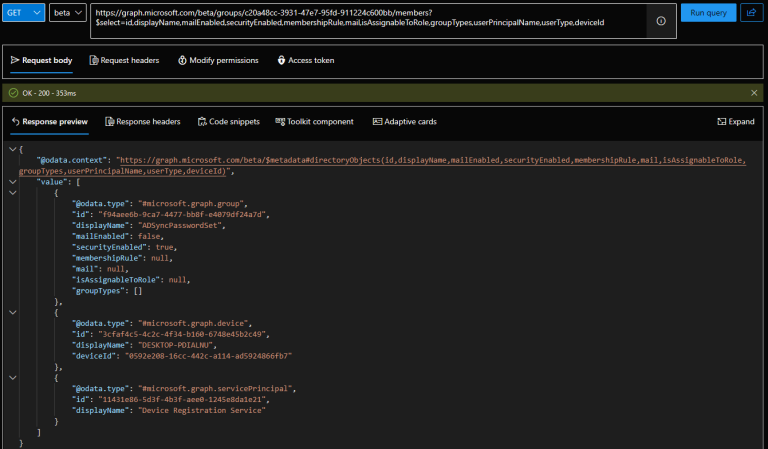 Report on Azure AD group members via the Graph API - Blog