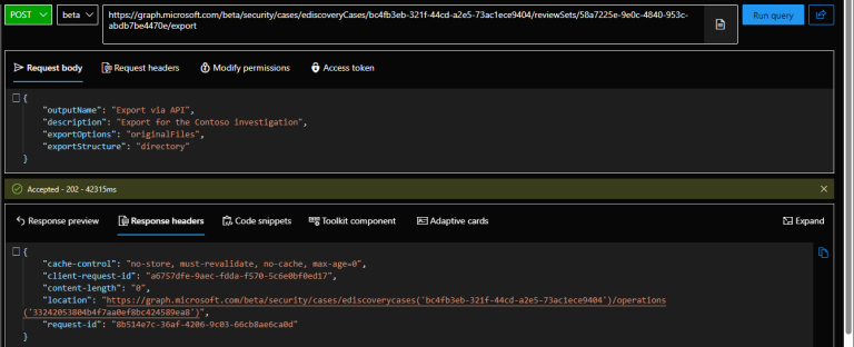 Using the Graph API to Export eDiscovery (Premium) datasets - Blog