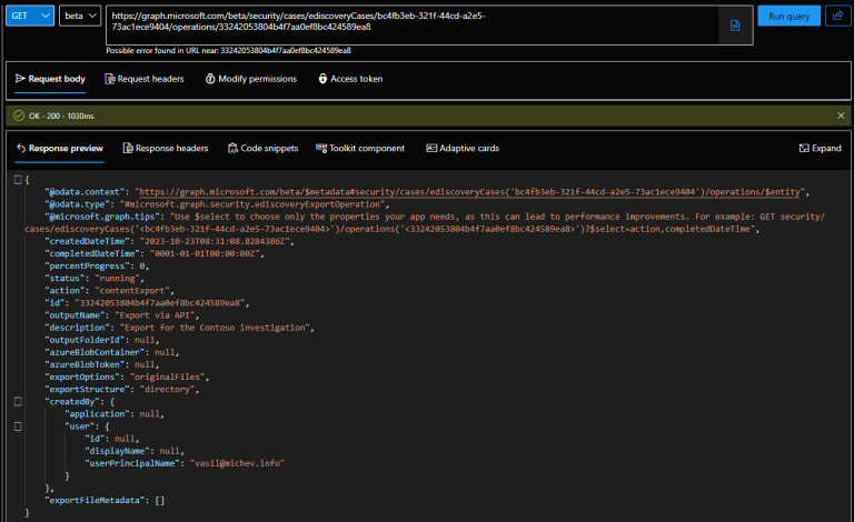 Using the Graph API to Export eDiscovery (Premium) datasets - Blog