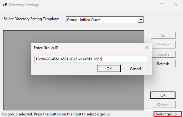 Free tool to manage directory settings in Entra ID 3 DirectorySettingsTool1