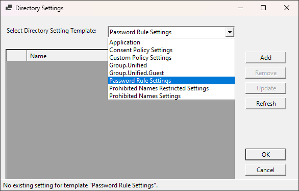Free tool to manage directory settings in Entra ID 2 DirectorySettingsTool3