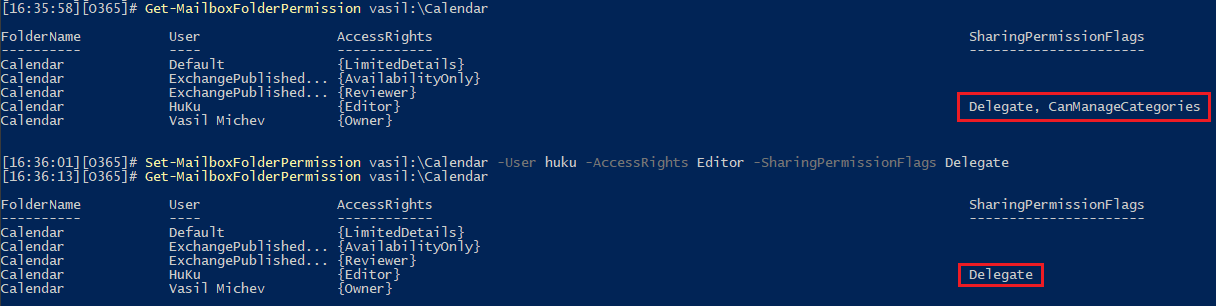 Some lesser known Calendar-related PowerShell cmdlets and parameters 5 DelegatesCategoriesPS