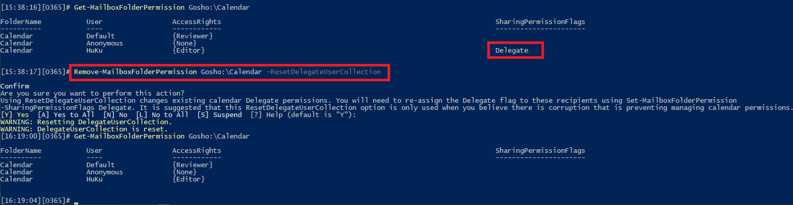 Some lesser known Calendar-related PowerShell cmdlets and parameters 3 DelegatesPowerShell