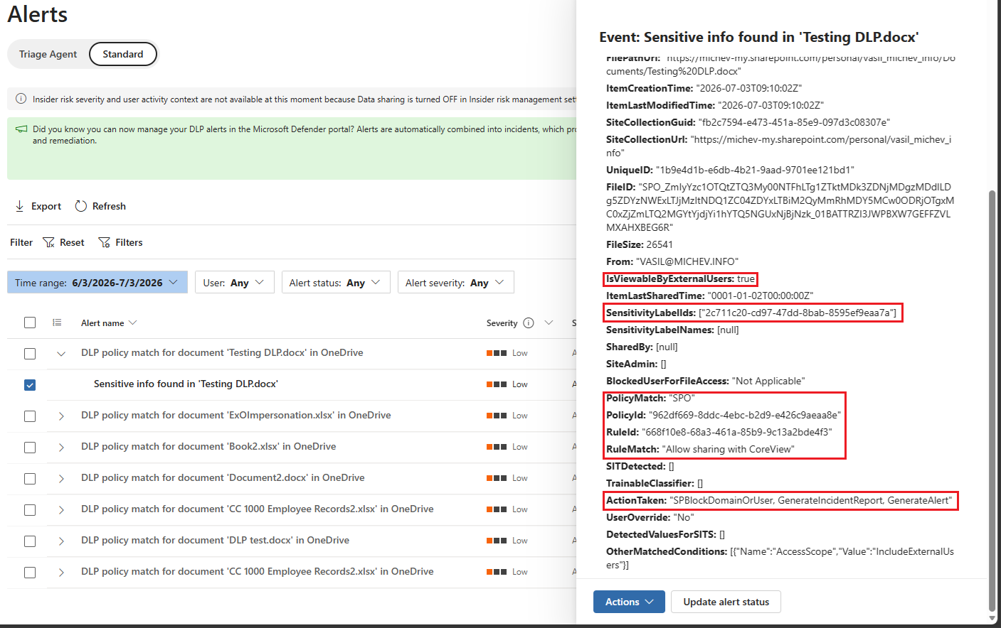 More robust external sharing controls now available for SPO/ODFB DLP policies 4 DLPGranularActions5