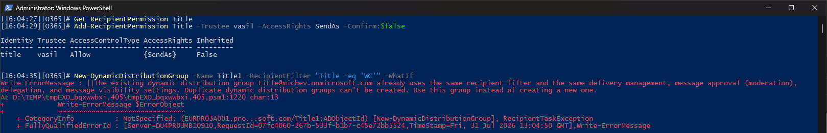 PSA: Duplicate Dynamic Distribution Group detection in Exchange Online