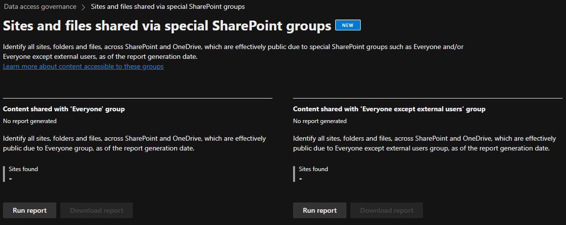 Report on items shared with Everyone or Everyone Except External Users in SharePoint Online